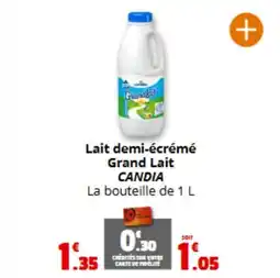 Coccimarket CANDIA Lait demi-écrémé Grand Lait offre