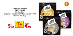 Coccimarket CARTE NOIRE Dosettes de café offre