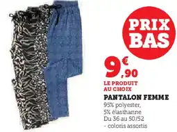 Hyper U Pantalon femme offre