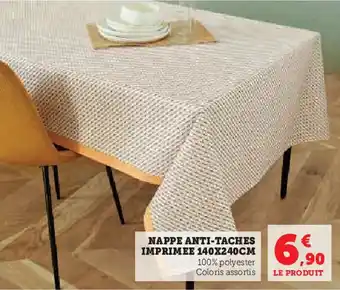 Hyper U Nappe anti-taches imprimee offre