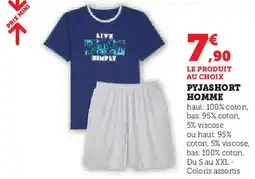 Hyper U Pyjashort homme offre