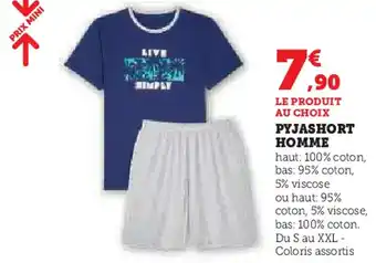 Hyper U Pyjashort homme offre