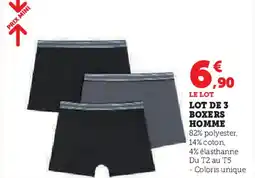 Hyper U Lot de 3 boxers homme offre