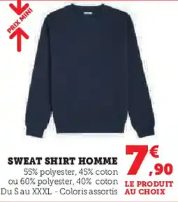 Hyper U Sweat shirt homme offre