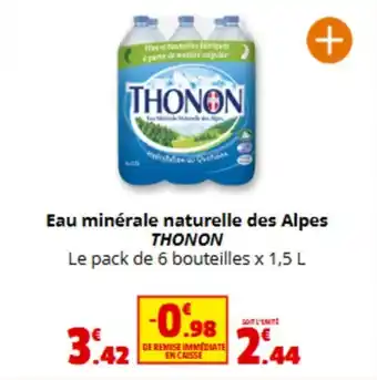 Coccimarket THONON Eau minérale naturelle des Alpes offre