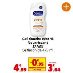 Coccimarket SANEX Gel douche zéro % Nourrissant offre