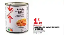 Hyper U Ravioli a la sauce tomate offre