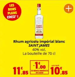 Coccinelle Express SAINT JAMES Rhum agricole impérial blanc offre