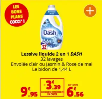 Coccinelle Express DASH Lessive liquide 2 en 1 offre