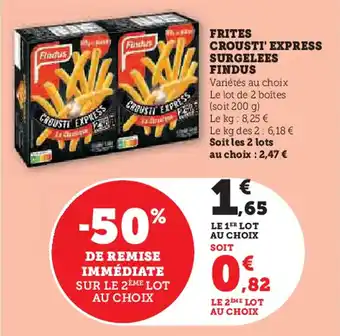 Hyper U Frites crousti' express surgelees findus offre