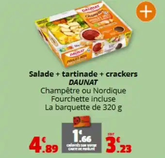 Coccinelle Express DAUNAT Salade + tartinade + crackers offre