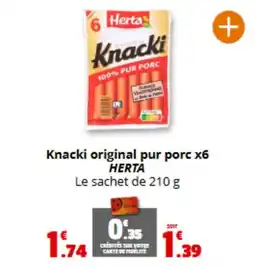 Coccinelle Express HERTA Knacki original pur porc x6 offre