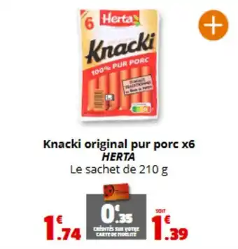 Coccinelle Express HERTA Knacki original pur porc x6 offre