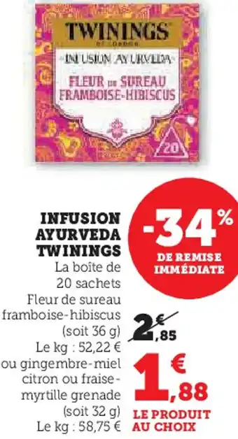 Hyper U Infusion ayurveda twinings offre