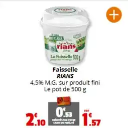 Coccinelle Express RIANS Faisselle offre