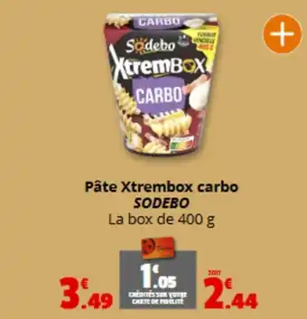 Coccinelle Express SODEBO Pâte Xtrembox carbo offre