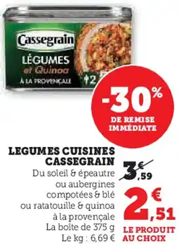 Hyper U Legumes cuisines cassegrain offre