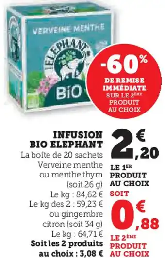 Hyper U Infusion bio elephant offre