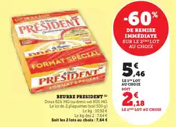 Hyper U Beurre president offre