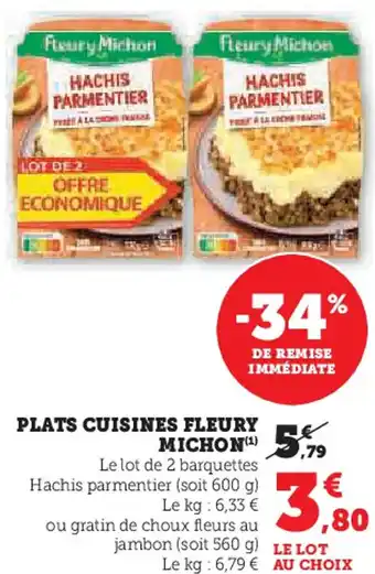 Hyper U Plats cuisines fleury michon offre