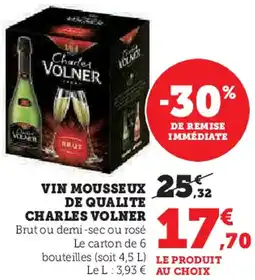 Hyper U Vin mousseux de qualite charles volner offre