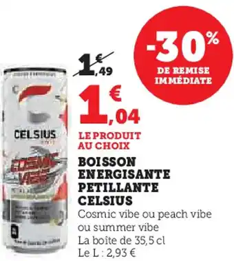 Hyper U Boisson energisante petillante celsius offre