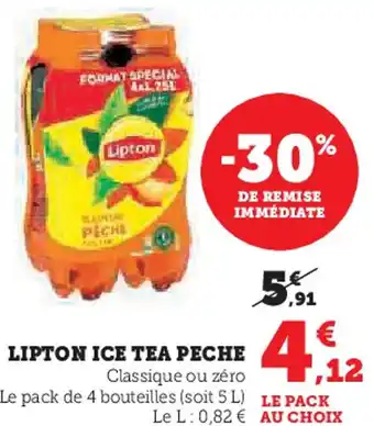 Hyper U Lipton ice tea peche offre