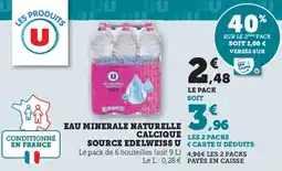 Hyper U Eau minerale naturelle calcique source edelweiss u offre