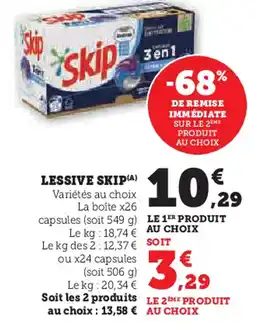 Hyper U Lessive skip offre