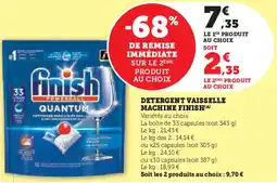 Hyper U Detergent vaisselle machine finish offre