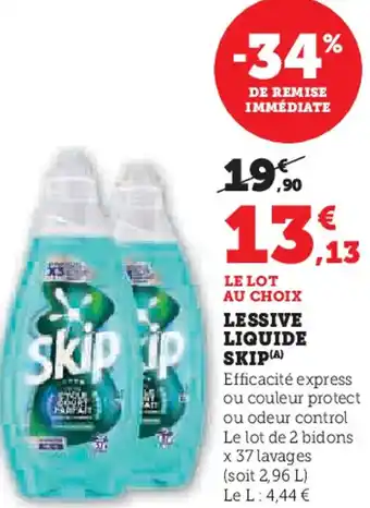 Hyper U Lessive liquide skip offre