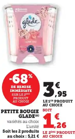 Hyper U Petite bougie glade offre