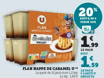 Hyper U Flan nappe de caramel u offre