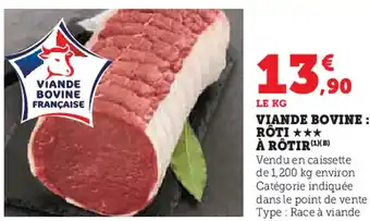 Hyper U Viande bovine : roti à rôtir offre