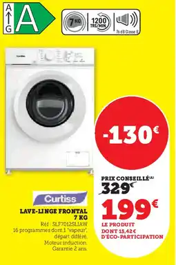 Hyper U Lave-linge frontal Curtiss offre