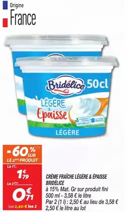 Netto Crème fraîche légère & épaisse bridélice offre