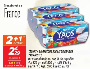 Netto Yaourt à la grecque sur lit de fraises yaos nestlé offre