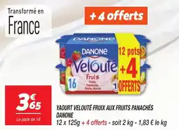 Netto Yaourt velouté fruix aux fruits panachés danone offre