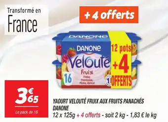 Netto Yaourt velouté fruix aux fruits panachés danone offre