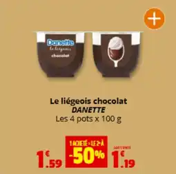 Coccinelle Express DANETTE Le liégeois chocolat offre