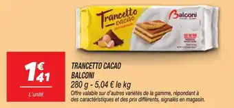 Netto Trancetto cacao balconi offre