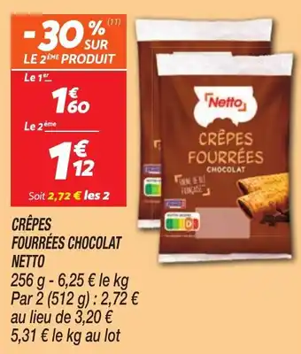 Netto Crêpes fourrées chocolat netto offre