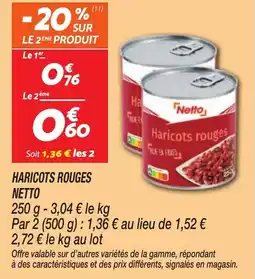 Netto Haricots rouges netto offre