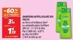 Netto Shampooing antipelliculaire 2en1 fructis offre