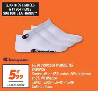 Netto Lot de 3 paires de chaussettes champion offre