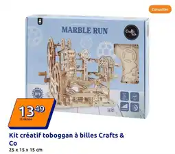 Action Kit créatif toboggan à billes Crafts & Co offre