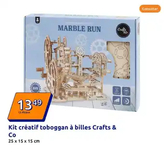 Action Kit créatif toboggan à billes Crafts & Co offre