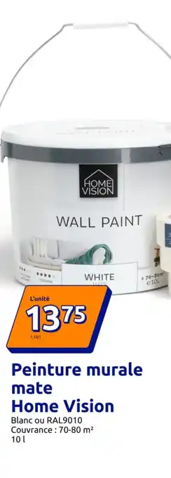 Action Peinture murale mate Home Vision offre