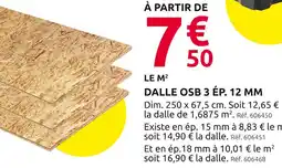 Mr Bricolage Dalle osb 3 ép. 12 mm offre