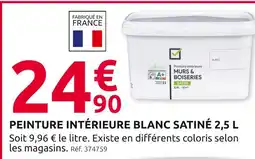 Mr Bricolage Peinture intérieure blanc satiné 2,5 L offre